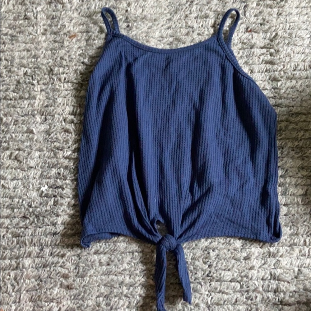 Royal blue/navy knot tank Girls size 12
